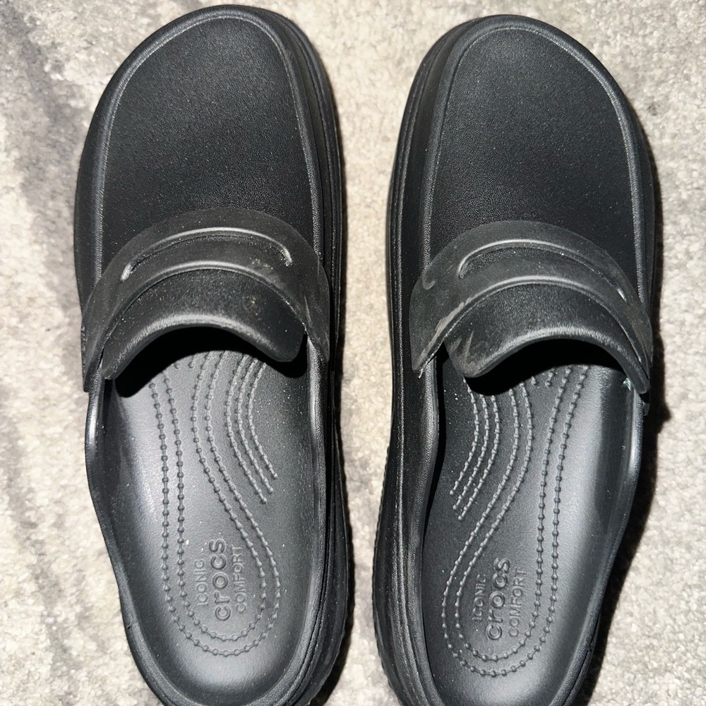 CROCS Black Platform Shoes